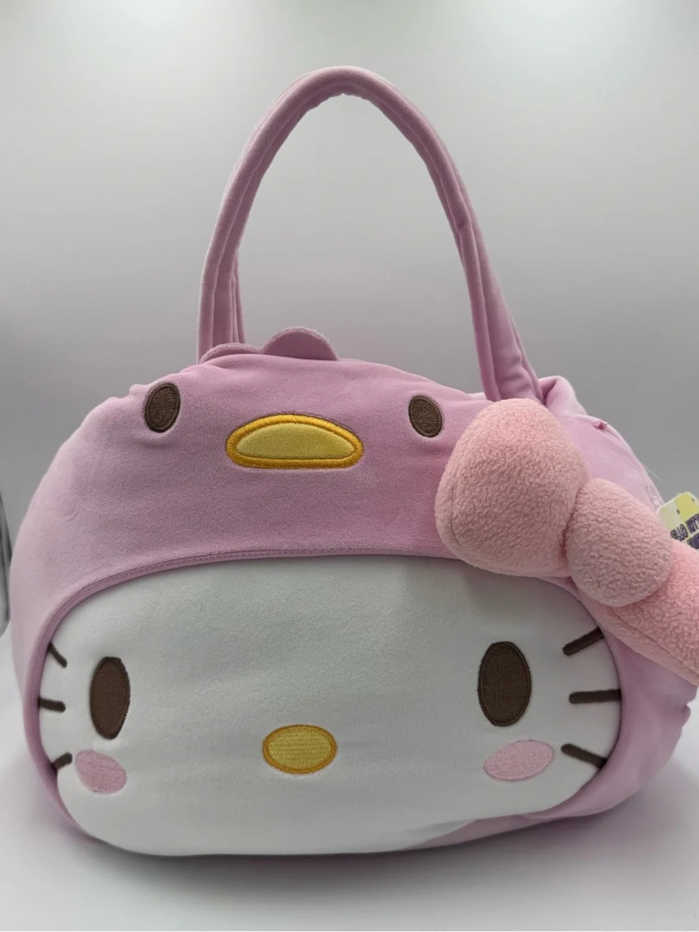 Hello Kitty & Friends Pink Plush Top-Handle Bag with Bow NWT
